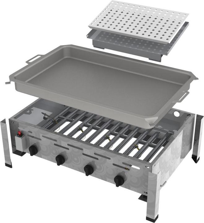 Produktbild ChattenGlut Gasbräter 4-flammig mit Reibekuchen Aufsatz (18 kW)