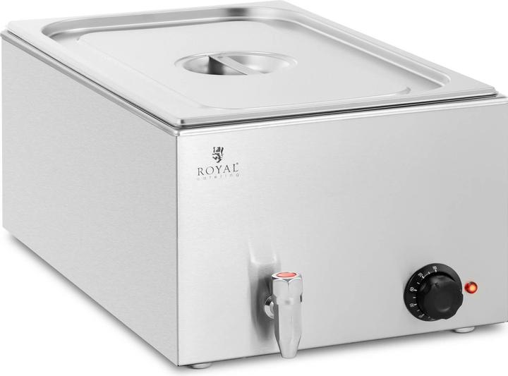 Produktbild Royal Catering Bain Marie Warmhaltebehälter Speisenwärmer Ablasshahn 600 W 1 GN 1/1