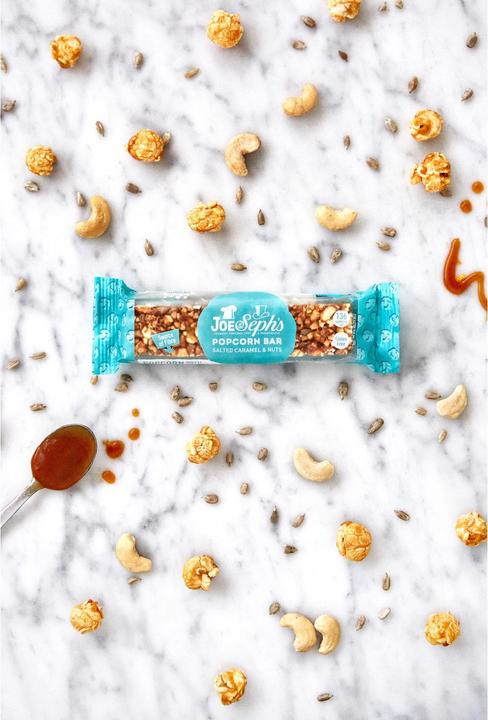 Actual product image Joe & Seph's Popcorn bar salted caramel (27 g)