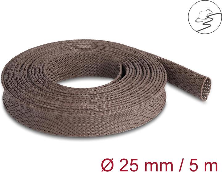 Actual product image Delock Braided hose rodent proof, 5 m x 25 mm Brown (Cable conduit, 500 cm)