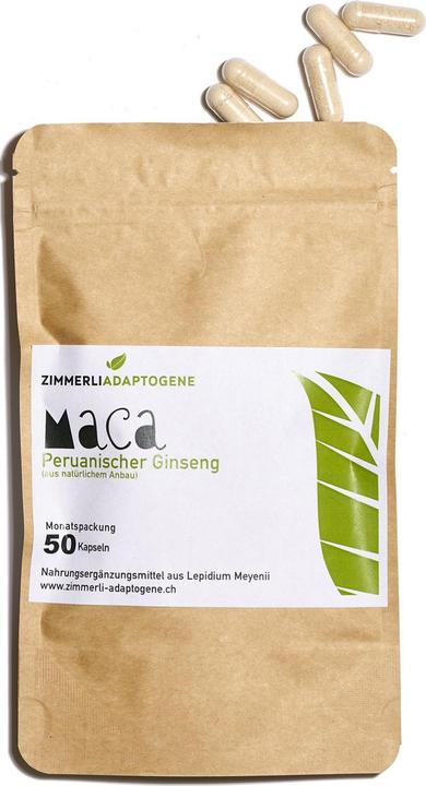 Actual product image Zimmerli Adaptogene Maca Capsules (BIO) 50 Capsules (1 Piece, Capsules, 25 g)