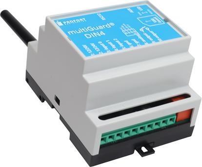Produktbild Profort MultiGuard DIN4 4G sender/modtager, 12-24Vac/dc, 3 digitale indgange, 1 analog indgang, 1 re