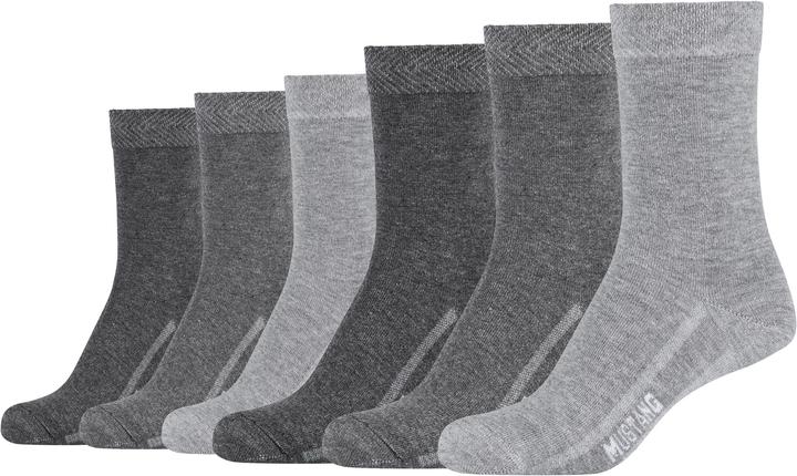 Mustang Women true denim organic Socken 6p (6er Pack, 39, 42)