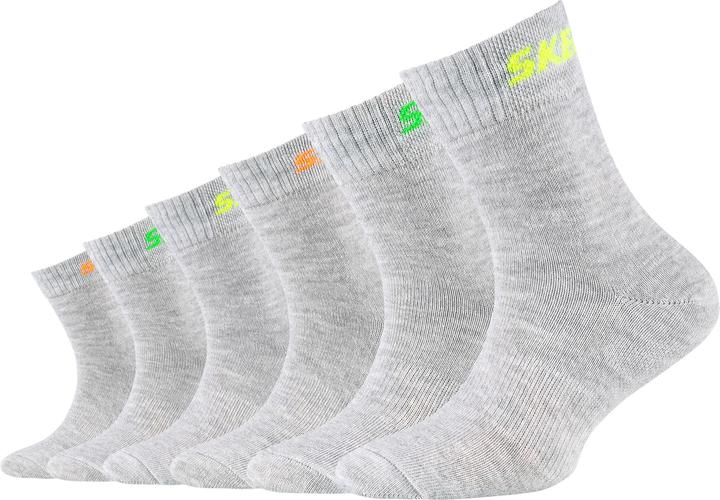 Actual product image Skechers Girls Mesh Ventilation Socks 6p (pack of 6, 27, 30)
