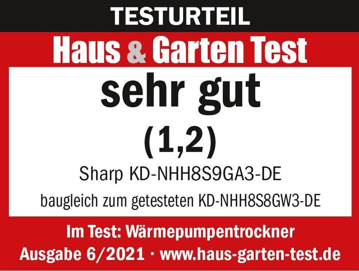 Actual product image Sharp KD-NHH8S9GA3-DE (8 kg, Right)
