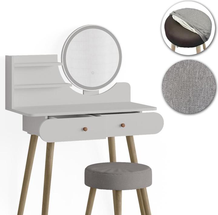Actual product image Vicco Edda with stool and lighting (80 x 40 x 121 cm)