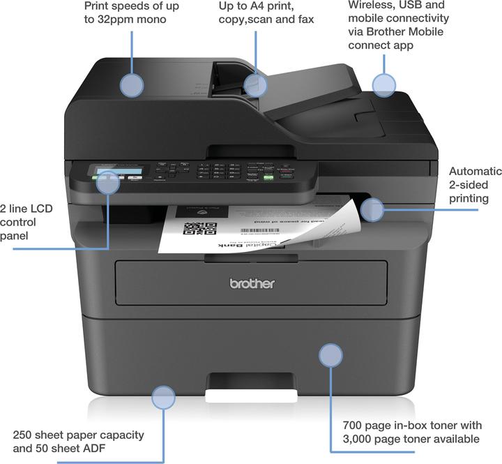 Brother MFC-L2800DW (Laser, Schwarz-Weiss)