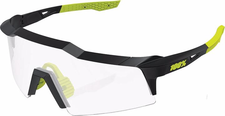 Actual product image 100% Speedcraft Small Photochromic Lens Sunglasses (Gloss Black, Photochromes)