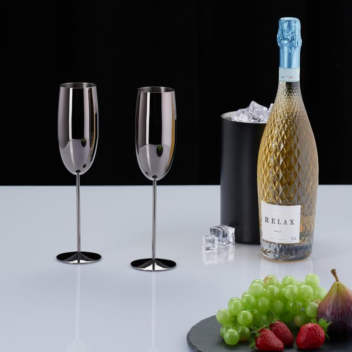 Immagine prodotto Relaxdays 4x bicchieri-da-champagne (25 cl, 4 Occhiali, Bicchieri da champagne)