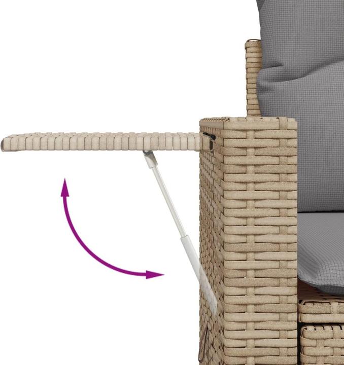 Produktbild VidaXL Gartenmöbel Sofa Garnitur Gartengarnitur Garten Sitzgruppe 7-tlg. Beige