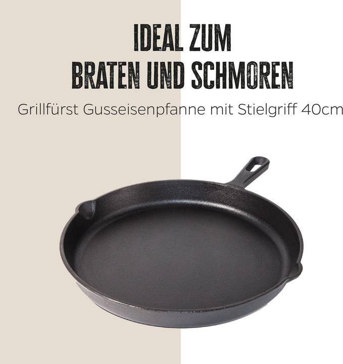 Actual product image Grillfürst Cast iron pan with handle Ø 40 cm
