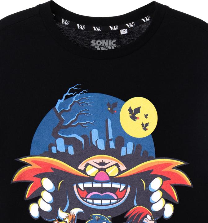 Actual product image Sonic The Hedgehog Mens Doctor Eggman Short-Sleeved Halloween T-Shirt (L)