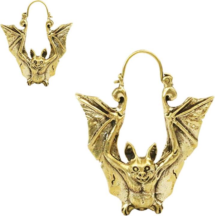 Actual product image Star Piercing Ohrring vergoldet Fledermaus (Brass)