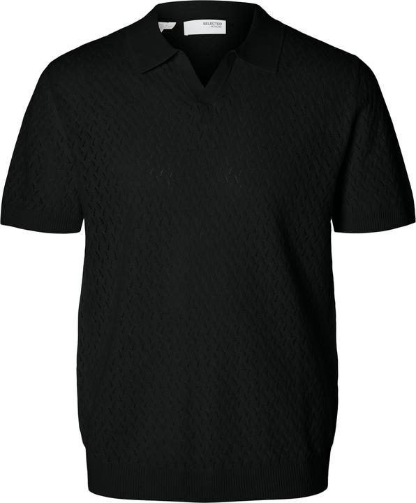 Selected Homme Häkel-Look Polohemd aus Strick