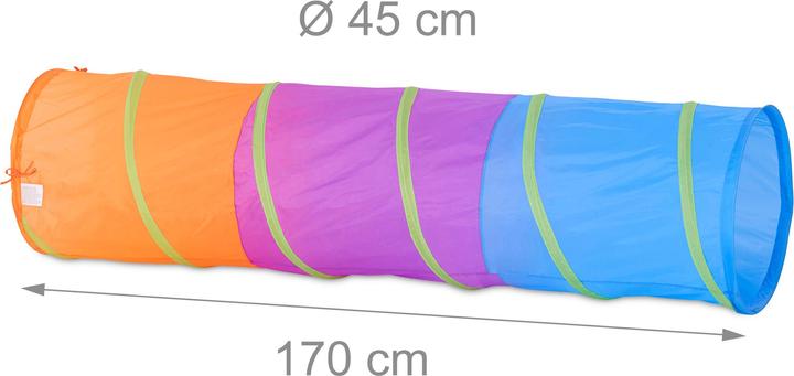 Produktbild Relaxdays Farbenfroher Spieltunnel