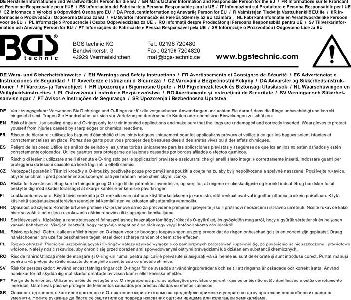 Image du produit BGS Assortiment de joints en cuivre pour injecteur 551 pièces