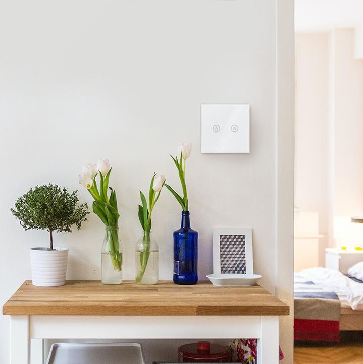 Produktbild LogiLink Smart Home Wi-Fi Wall Switch 2-Fold