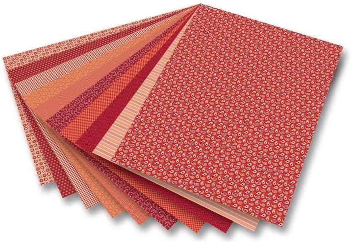 Image du produit Folia Bloc de motifs L'essentiel en rouge (270 g/m², 1 x)