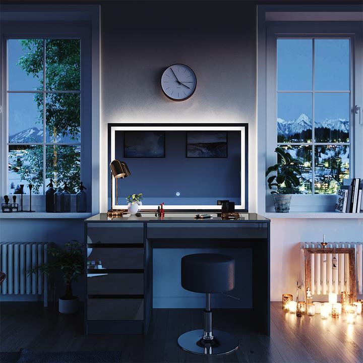 Produktbild Vicco Sherry mit Hocker und Beleuchtung (120 x 55 x 75 cm)
