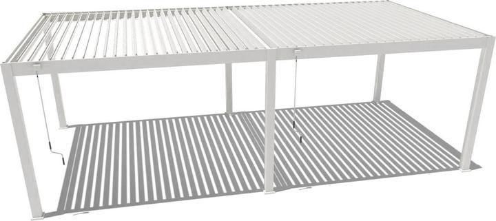 Produktbild Weide Pergola Deluxe Plus 4x8m mit Lamellendach Weiss (400 cm, 800 cm)
