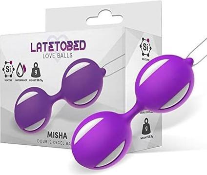 Latetobed Misha Kegel Ball Double Silicone Violet