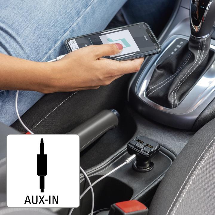 Actual product image Hama FM transmitter with AUX-IN + USB-IN