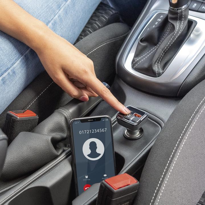 Actual product image Hama FM transmitter with Bluetooth® and hands-free function