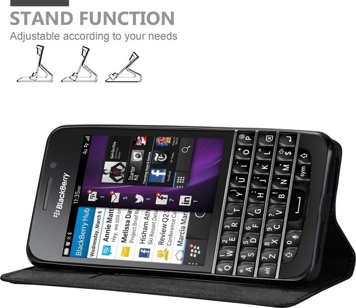 Actual product image Cadorabo Book Invisible Magnet Cover (Blackberry Q10)