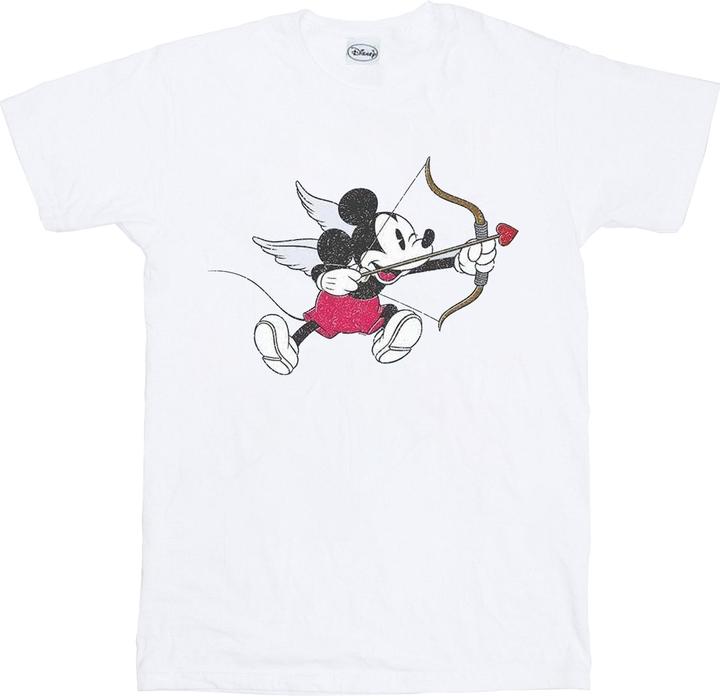 Actual product image Disney Womens/Ladies Mickey Mouse Love Cherub Cotton Boyfriend T-Shirt (3XL)