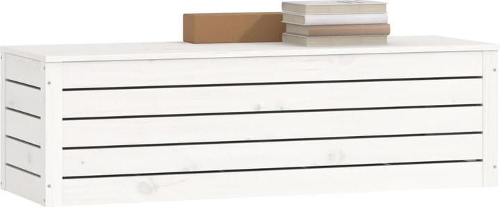 Actual product image VidaXL Truhe Weiss 109x36,5x33 cm Massivholz Kiefer,Farbe