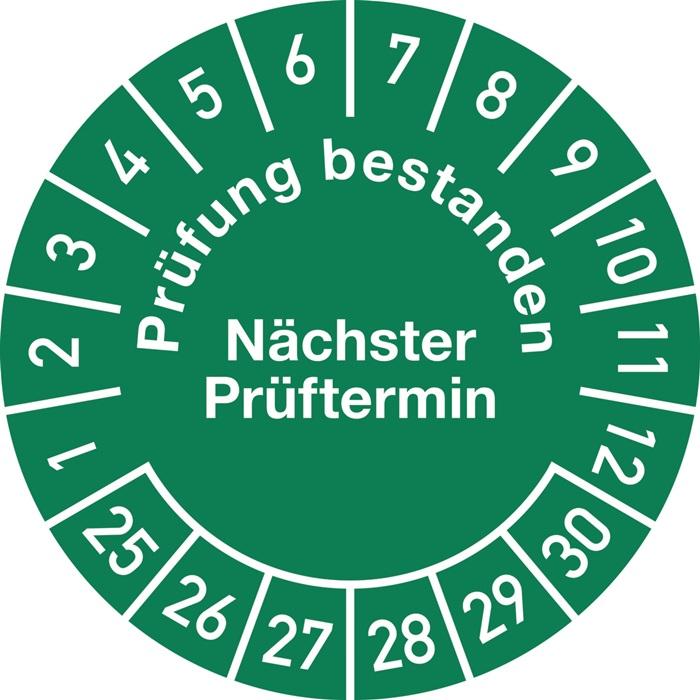 HP Autozubehör Mehrjahresprüfplakette Ø 30 mm Prüfung bestanden 25-30 Folie