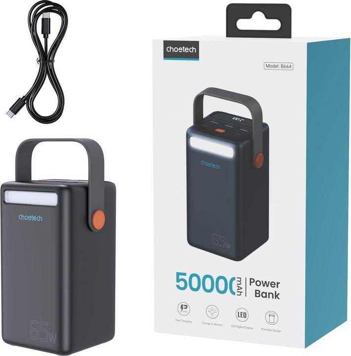Produktbild Choetech B664 Mini Power Station (50000 mAh, 65 W, 185 Wh)