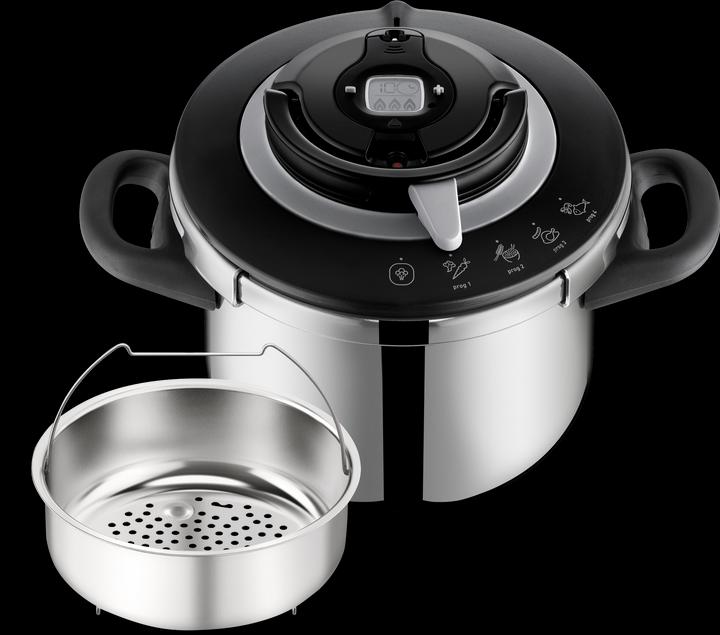 Image du produit Tefal Clipso+ Chef 6L Schnellkochtopf (22 cm, Cuiseur à vapeur, Acier inoxydable)