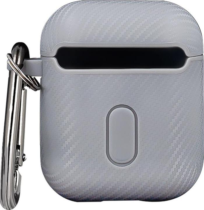 Actual product image OEM Carbon case for Airpods 4 with ANC grey (Headphone bag)