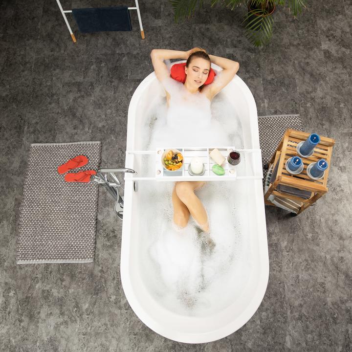 Actual product image Relaxdays Extendible Bathtub Caddy (101.5 x 20 x 7 cm)