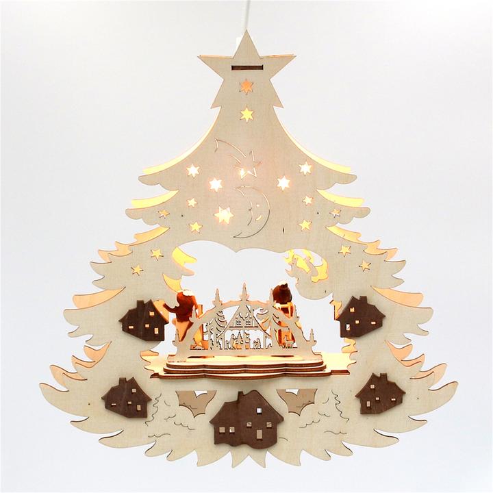Produktbild SIGRO Holz Fensterbild, beleuchtet