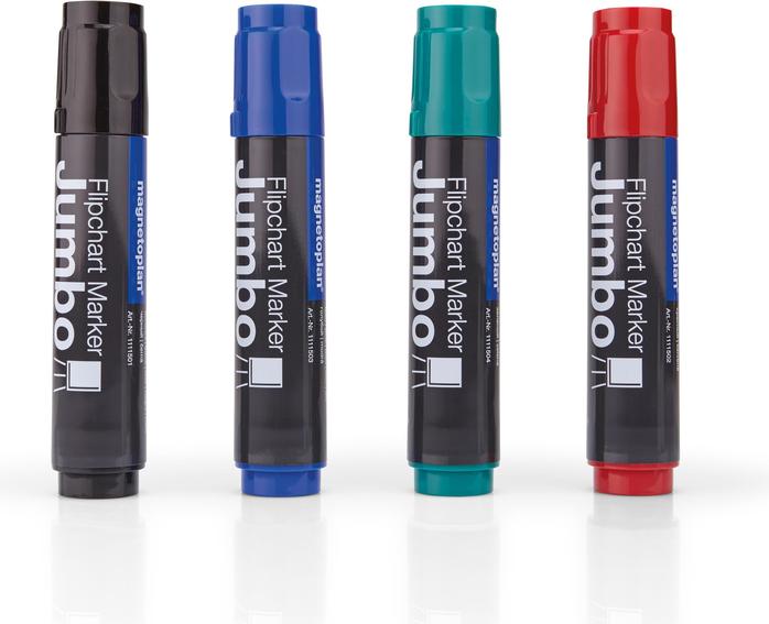 Produktbild Magnetoplan JUMBO - Flipchart Marker (Assortiert, 10 mm, 4 x)