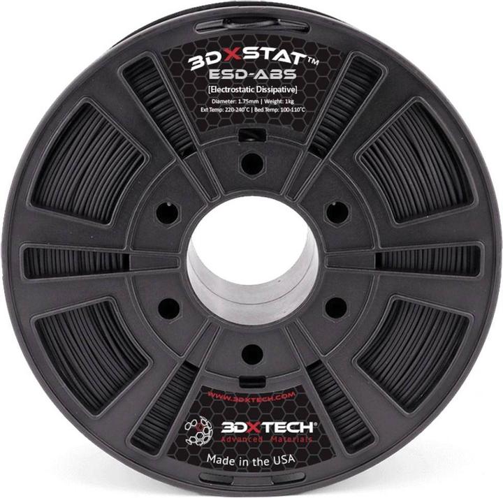 Actual product image 3D Xtech ABS2030750BK0 3DXSTAT Conductive ESD Filament ABS 2.85 mm 750 g Black (ABS, 2.85 mm, 750 g, Black)