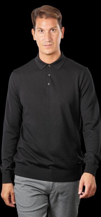 Joop! Wool Dondo Polo Shirt Long Sleeve Black