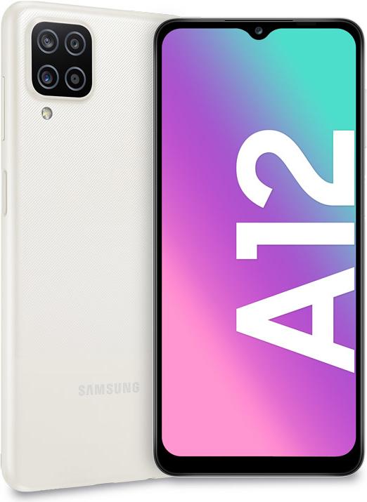 Samsung Galaxy A12 (32 GB, Weiss, 6.50", Dual SIM, 48 Mpx, 4G)