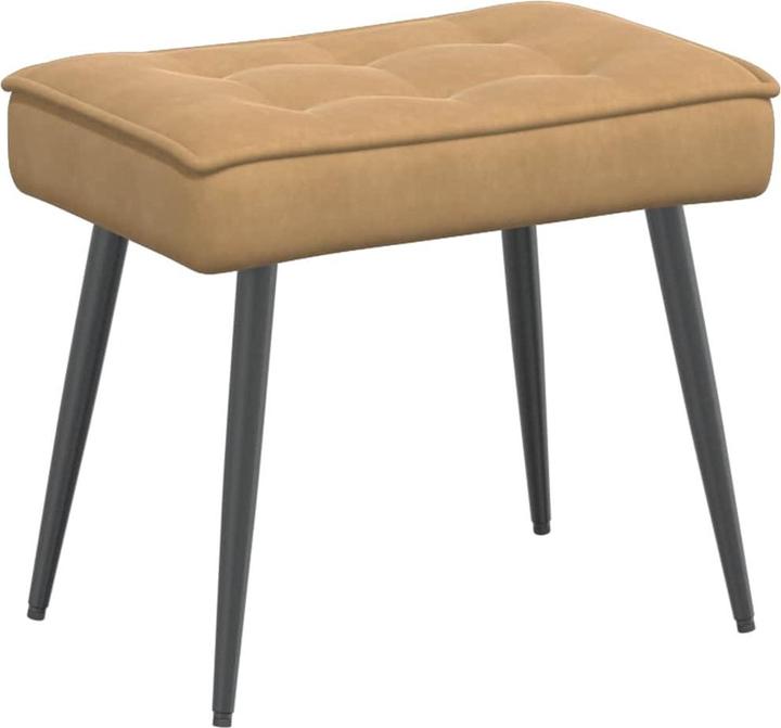 Produktbild VidaXL Relaxsessel mit Hocker Braun Samt Sessel Sessel mit Hocker