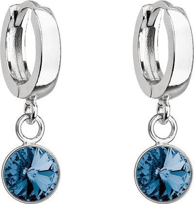 Produktbild Evolution Group Beautiful silver earrings withue Swarovski crystal 31300.3 (L)