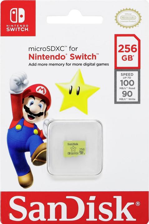 Image du produit SanDisk Nintendo Switch Card (256 Go, microSDXC, U3, UHS-I)