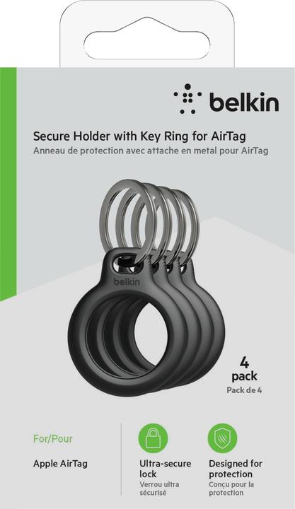 Actual product image Belkin AirTag Schlüsselanhänger 4er Set