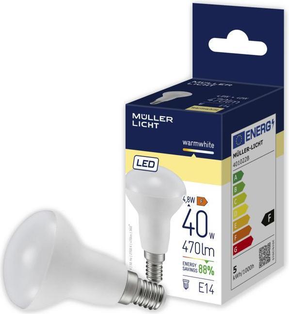 Immagine prodotto Müller Licht Riflettore LED R50 6W E14 460lm 2700K (E14, 4.80 W, 470 lm, 1 x, F)