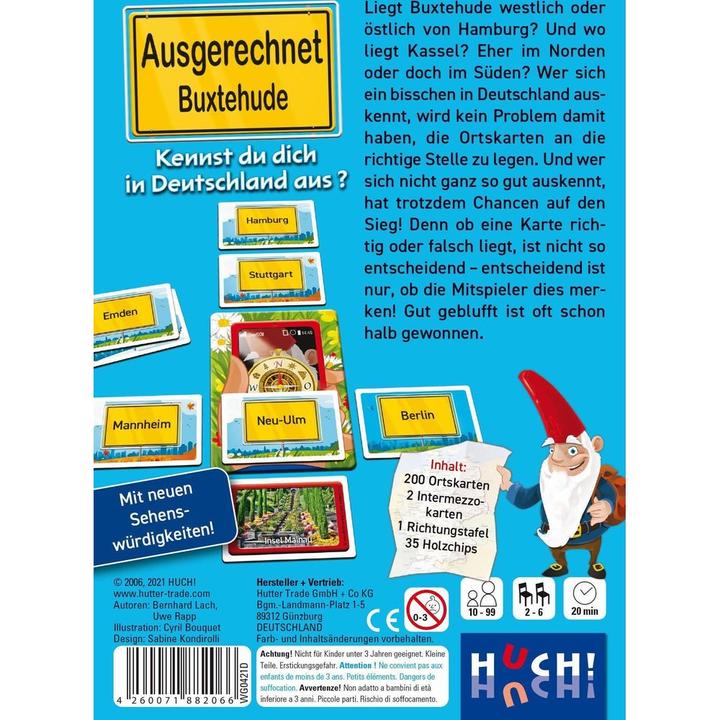 Image du produit 882066 - Ausgerechnet Buxtehude - Jeu de cartes, 2-6 joueurs, dès 10 ans (édition allemande) (Allemand)