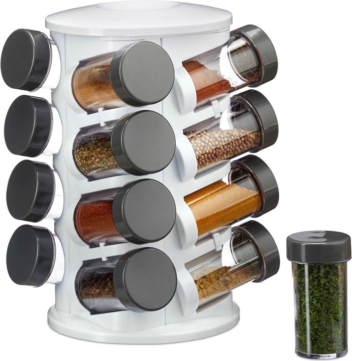 Relaxdays Spice Rack with 16 Jars