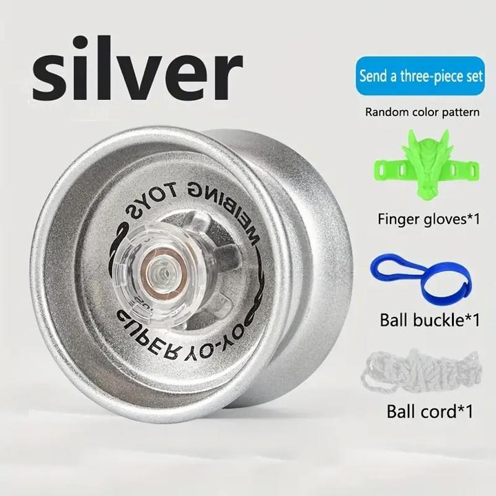 Produktbild The Toy Company YoYo Metallic mit Kugellager und Zubehör Silber