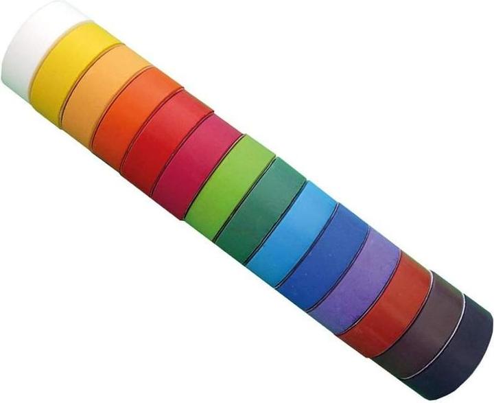 Produktbild trendmarkt24 XXL Tempera Blöcke 14 Stück Gouache Wasserfarben Malkasten Farben gross für Kindergarten (Bunt)