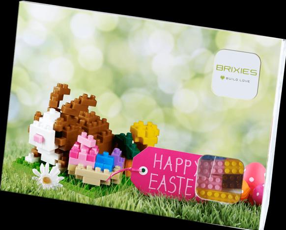 Actual product image Brixies Postcard Happy Easter